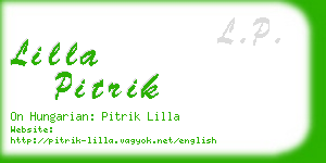 lilla pitrik business card